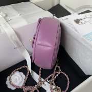 Chanel Love Heart Bag In Purple 16.5x18x6.5cm - 5