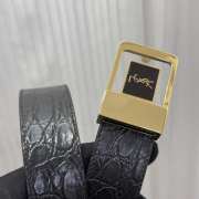 YSL belt in Crocodile  -Embossed Leather 3cm - 4