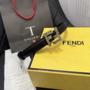 Fendi belt silver/ gold buckle 2cm - 1