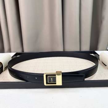 YSL 02 black belt gold buckle 3cm