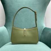 YSL Le 5 À 7 In Shiny Leather Bag In Green 24.5x6x15cm - 6