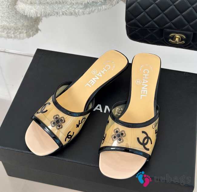 Chanel PVC Slides In Beige 3cm - 1