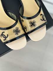 Chanel PVC Slides In Beige 3cm - 3