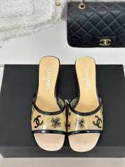 Chanel PVC Slides In Beige 3cm - 4