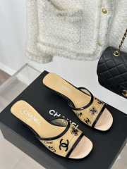 Chanel PVC Slides In Beige 3cm - 5