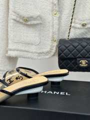 Chanel PVC Slides In Beige 3cm - 6