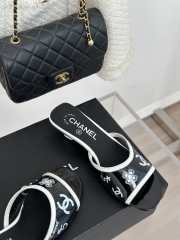 Chanel PVC Slides In Black 3cm - 2