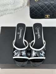 Chanel PVC Slides In Black 3cm - 4