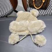 Moncler Cashmere Beanie With Pom Pom In Beige - 3