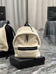 YSL City large backpack in lamb wool 31x41x22cm - 1