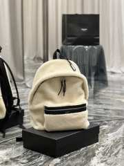 YSL City large backpack in lamb wool 31x41x22cm - 5