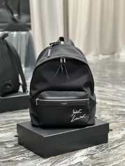 YSL embroidered City backpack in canvas 31x41x22cm - 1