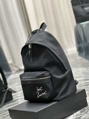 YSL embroidered City backpack in canvas 31x41x22cm - 5