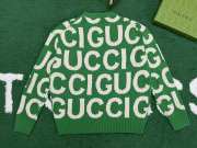 Gucci Men's Wool Jumper With GG Intarsia In Green  - 6