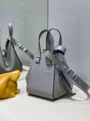 Loewe Grey Hammock Leather Shoulder Bag 20.2x17x20cm - 6