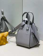 Loewe Grey Hammock Leather Shoulder Bag 20.2x17x20cm - 5