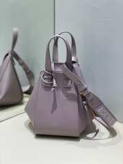 Loewe Purple Hammock Leather Shoulder Bag 20.2x17x20cm - 6