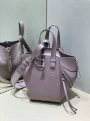 Loewe Purple Hammock Leather Shoulder Bag 20.2x17x20cm - 5