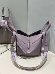 Loewe Purple Hammock Leather Shoulder Bag 20.2x17x20cm - 3