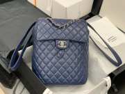 Chanel Large Backpack In Lambskin Blue Gold Hardware 170301 VS05666 - 1