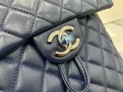 Chanel Large Backpack In Lambskin Blue Gold Hardware 170301 VS05666 - 2