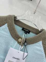 Chanel Green & Blue Cashmere Cardigan Sweater  - 2