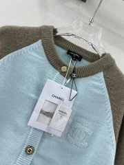 Chanel Green & Blue Cashmere Cardigan Sweater  - 3