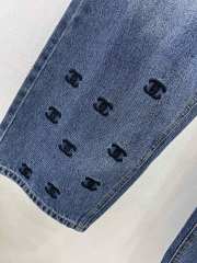 Chanel jeans double C printed denim blue - 4