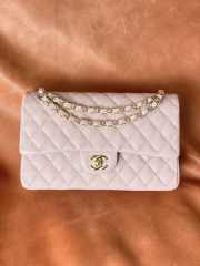 Chanel Rose Clair Caviar Classic Flap Bag 25cm - 1