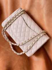 Chanel Rose Clair Caviar Classic Flap Bag 25cm - 5