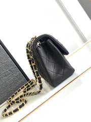 Chanel 24C black symbol flap bag with lambskin bag 20cm - 5