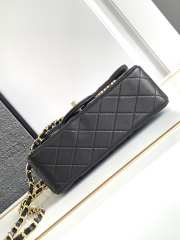 Chanel 24C black symbol flap bag with lambskin bag 20cm - 3