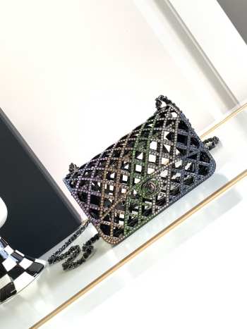 Chanel Mini Evening Bag Sparkling Rhinestones & Black Metal Black & Many other colors