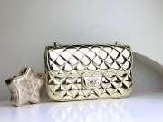 Chanel Mini Flap Bag & Star Coin Purse Gold Metal Pale metallic gold - 1