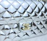 Chanel Mini Flap Bag & Star Coin Purse Silver Metal Pale metallic silver - 6