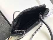 Chanel 22 Mini Bag Gradient Metallic Calfskin & Silver Metal Silver Black 20x19x6cm - 2