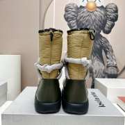 Lost In Echo sheepskin snow boots in black/ white 5cm - 6