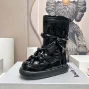 Lost In Echo sheepskin snow boots in black 5cm - 5