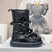 Lost In Echo sheepskin snow boots in black 5cm - 3