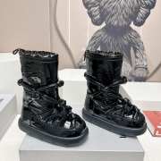 Lost In Echo sheepskin snow boots in black 5cm - 2