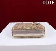 Dior Lady D-Joy Micro Bag Beige-Tone Satin with Gradient Bead Embroidery 16x9x5cm  - 6