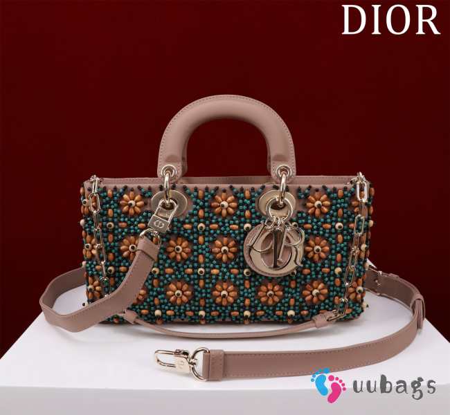 Dior D-Joy M0540 Pink Flower Bag 26x13.5x5cm - 1