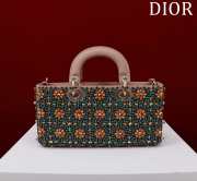 Dior D-Joy M0540 Pink Flower Bag 26x13.5x5cm - 3