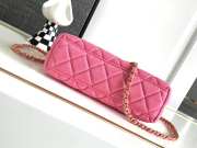 Chanel Mini Handbag Wool Tweed Pink & Gold-plated metal 13x19x7cm - 2