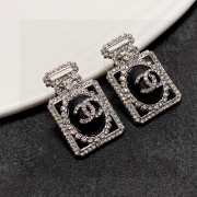 Chanel stone-encrusted perfume bottle earrings - 1