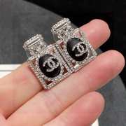 Chanel stone-encrusted perfume bottle earrings - 4