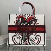 Dior Book Tote Latte Multicolor Cupidon Embroidery Bag 36.5x28x16cm - 1