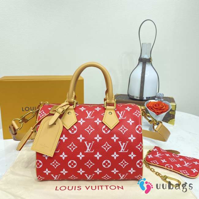 Louis Vuitton M24425 Speedy P9 Bandoulière In Red 25x15x15cm - 1