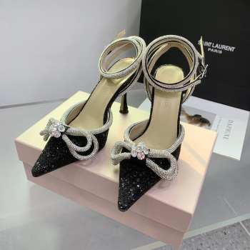 Mach & Mach Double Crystal Bow Pointed Toe Pump 01