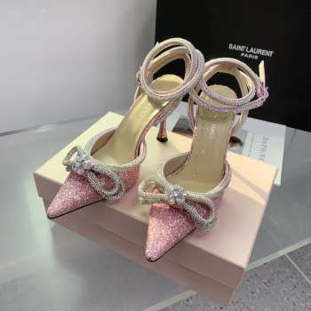 Mach & Mach Double Crystal Bow Pointed Toe Pump 05